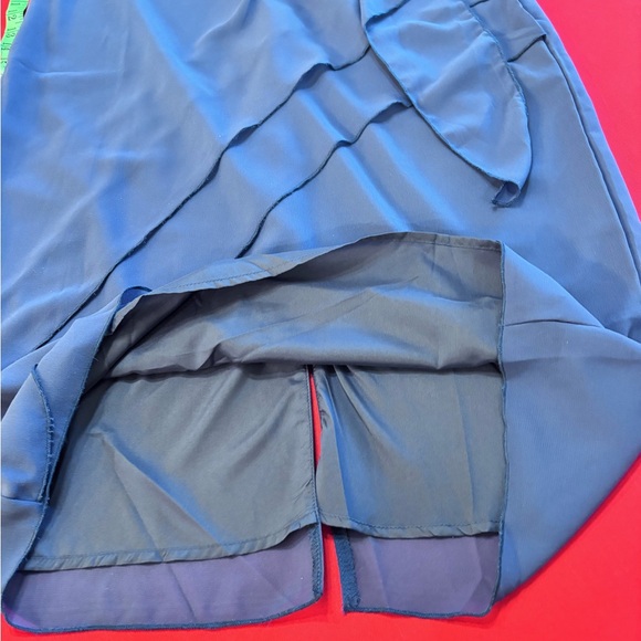 Elegant Blue Short Sleeve Dress-size 14 - Picture 5 of 14